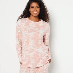 Zuda QVC knit stretch French Terry pullover top, EUC Oversized, Loungewear‎ XS